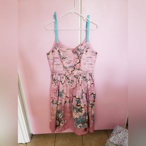 Hell Bunny Cherry Blossom Glitter Dress Size L